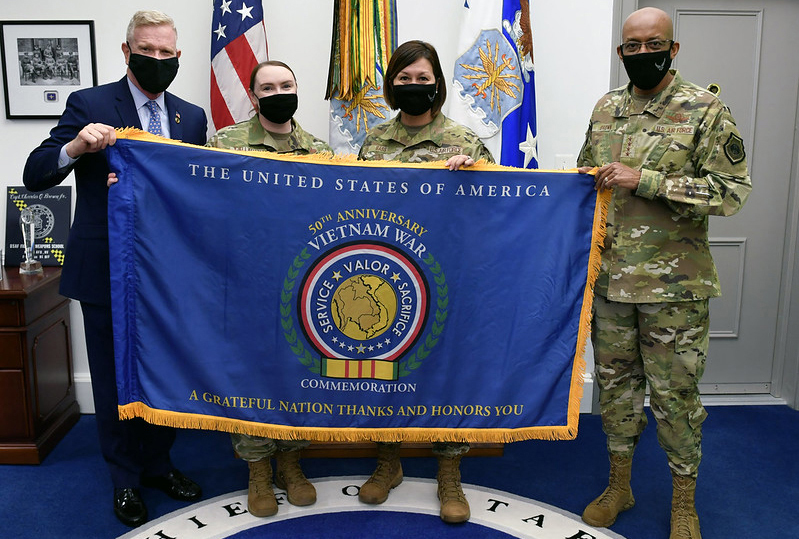 Gen. Charles Q. Brown Jr. (right) with CMSgt. JoAnne S. Bass